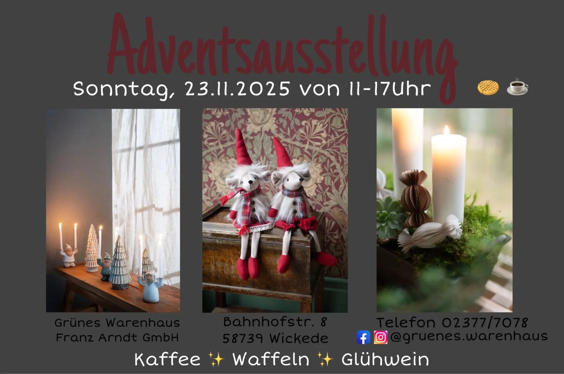 Adventsaustellung 2025 am Sonntag den 23.11.2025 bon 11-17 Uhr.